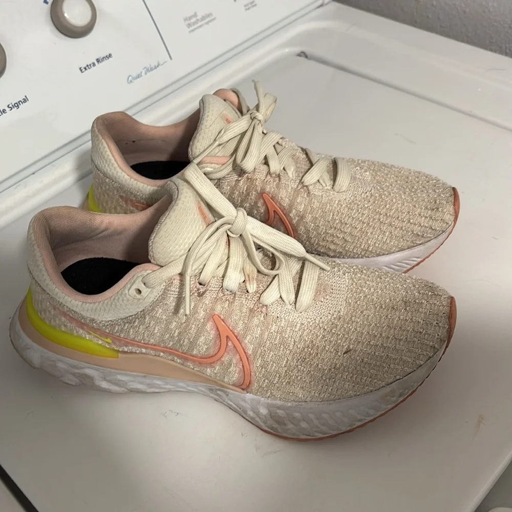 Nike React Infinity Run FK 3 Sail Rose White Running Shoes Women’s  Size 8.5